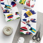 Caribbean Islands Flags Wrapping Paper - Irie Blues Boutique