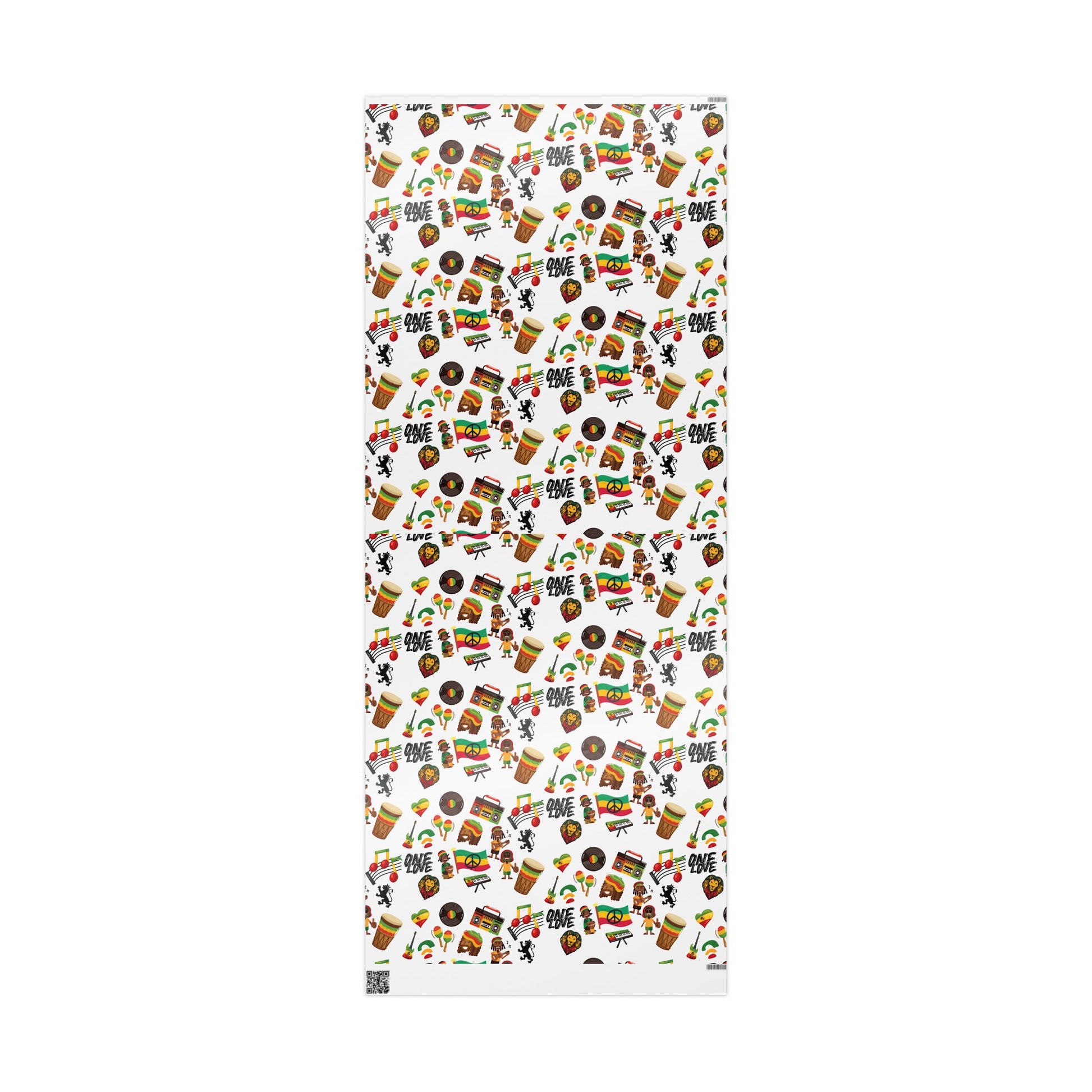 Reggae Theme Wrapping Papers (White) - Irie Blues Boutique