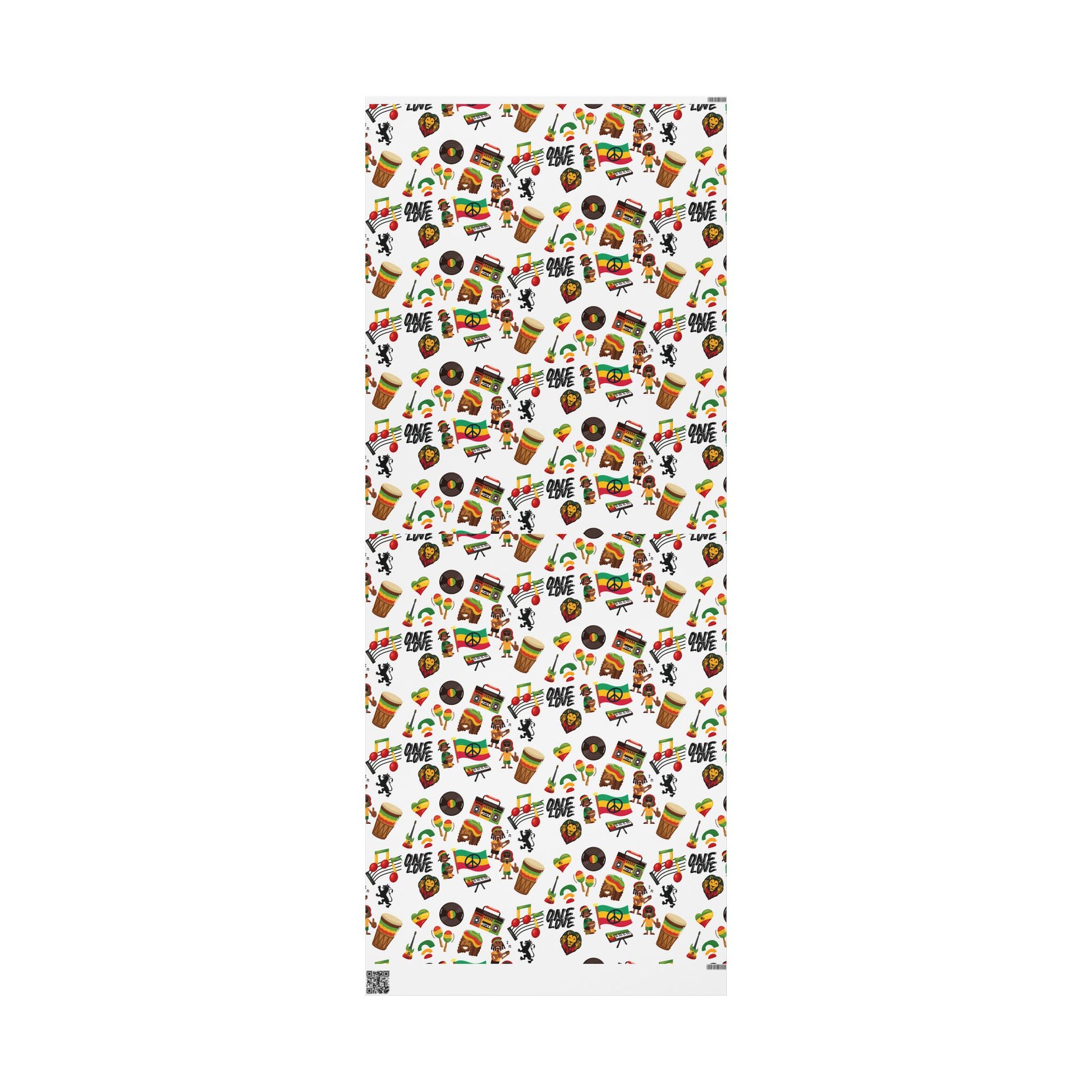 Reggae Theme Wrapping Papers (White) - Irie Blues Boutique