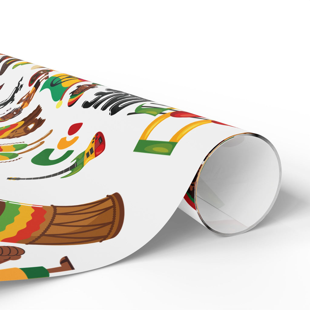 Reggae Theme Wrapping Papers (White) - Irie Blues Boutique