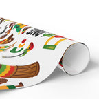 Reggae Theme Wrapping Papers (White) - Irie Blues Boutique