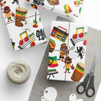 Reggae Theme Wrapping Papers (White) - Irie Blues Boutique