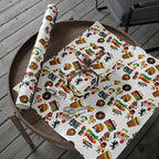 Reggae Theme Wrapping Papers (White) - Irie Blues Boutique