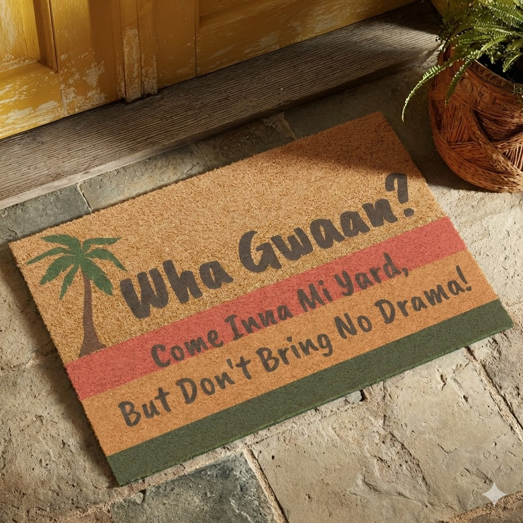Wha Gwaan? No Drama Doormat - Irie Blues Boutique