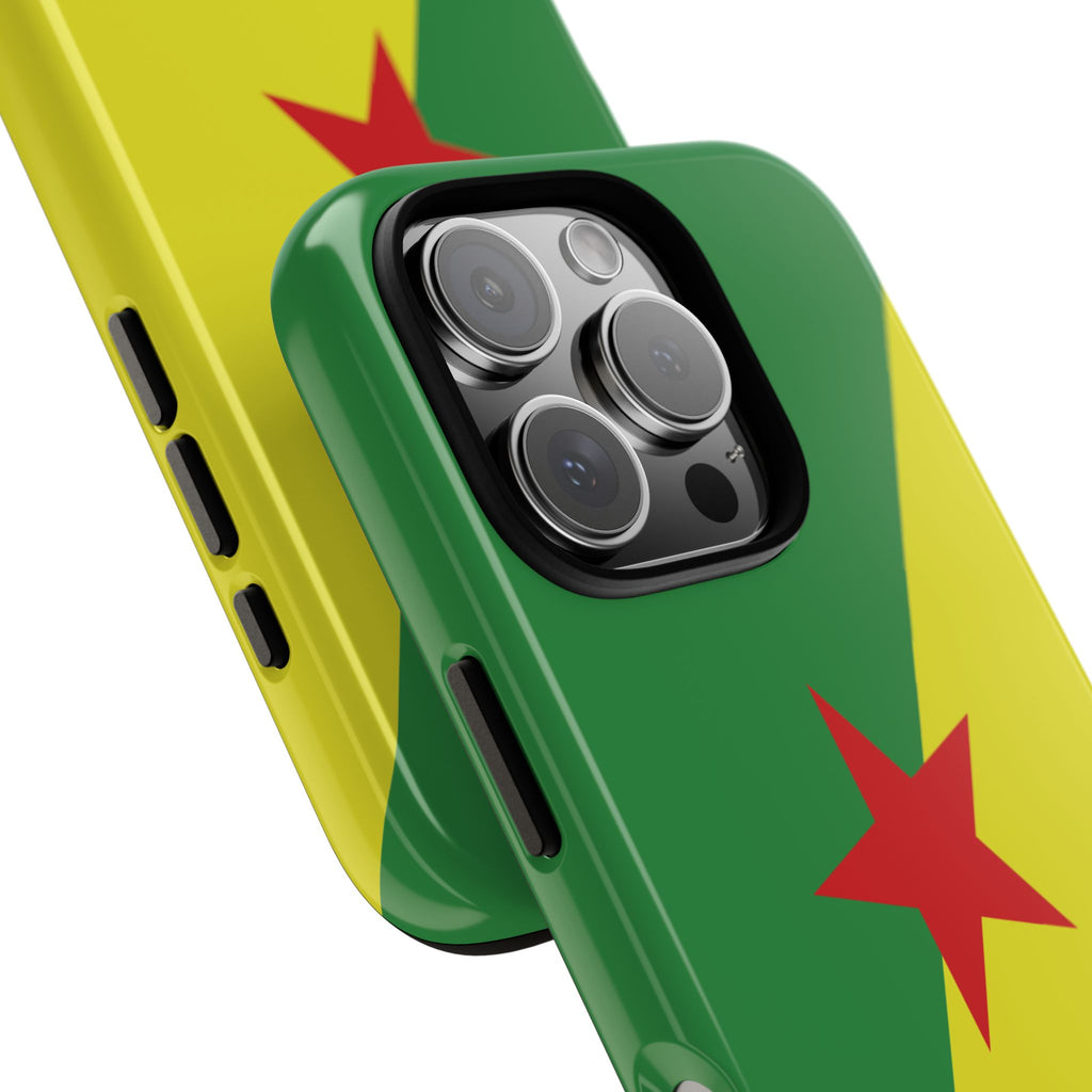 French Guiana Flag Tough Phone Case - Irie Blues Boutique