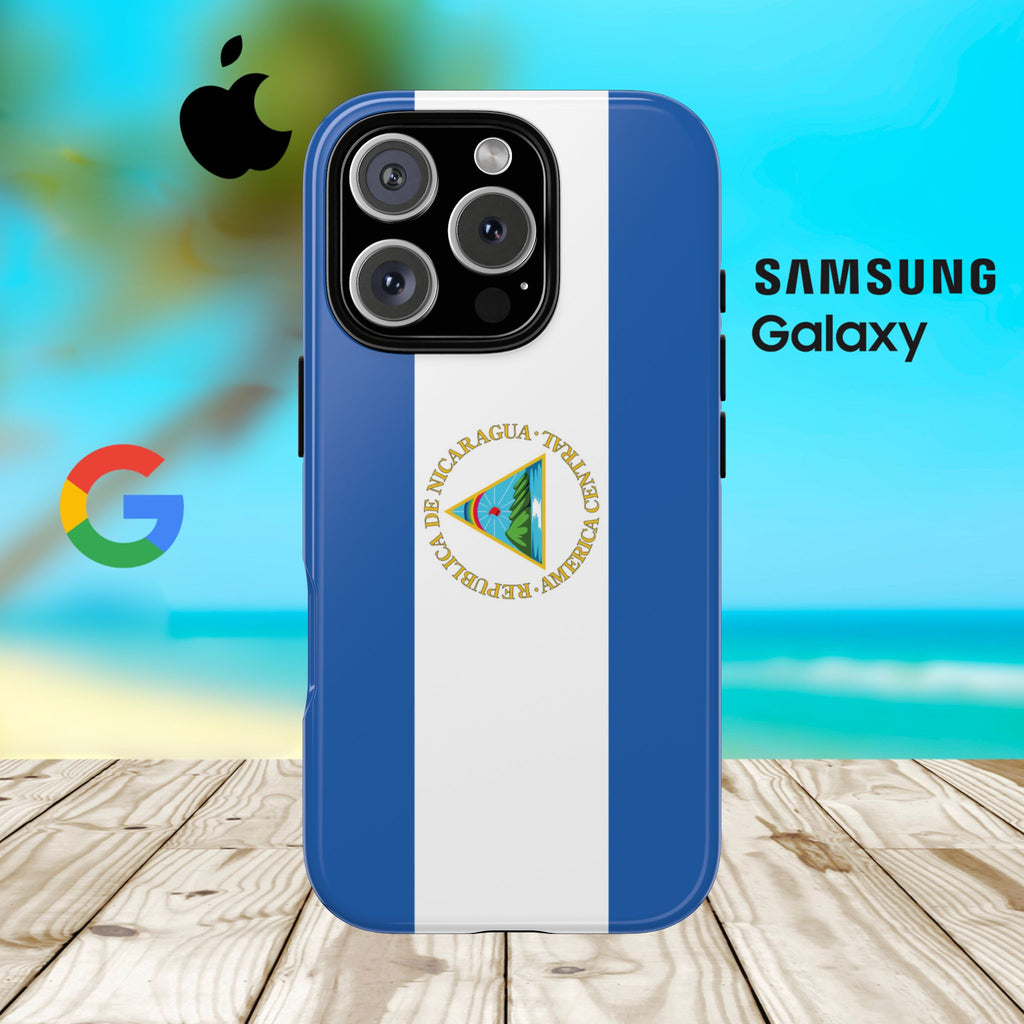 Nicaragua Flag Tough Phone Case - Irie Blues Boutique