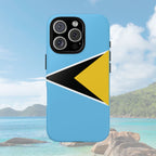 St Lucia Flag Tough Phone Case - Irie Blues Boutique