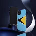 St Lucia Flag Tough Phone Case - Irie Blues Boutique
