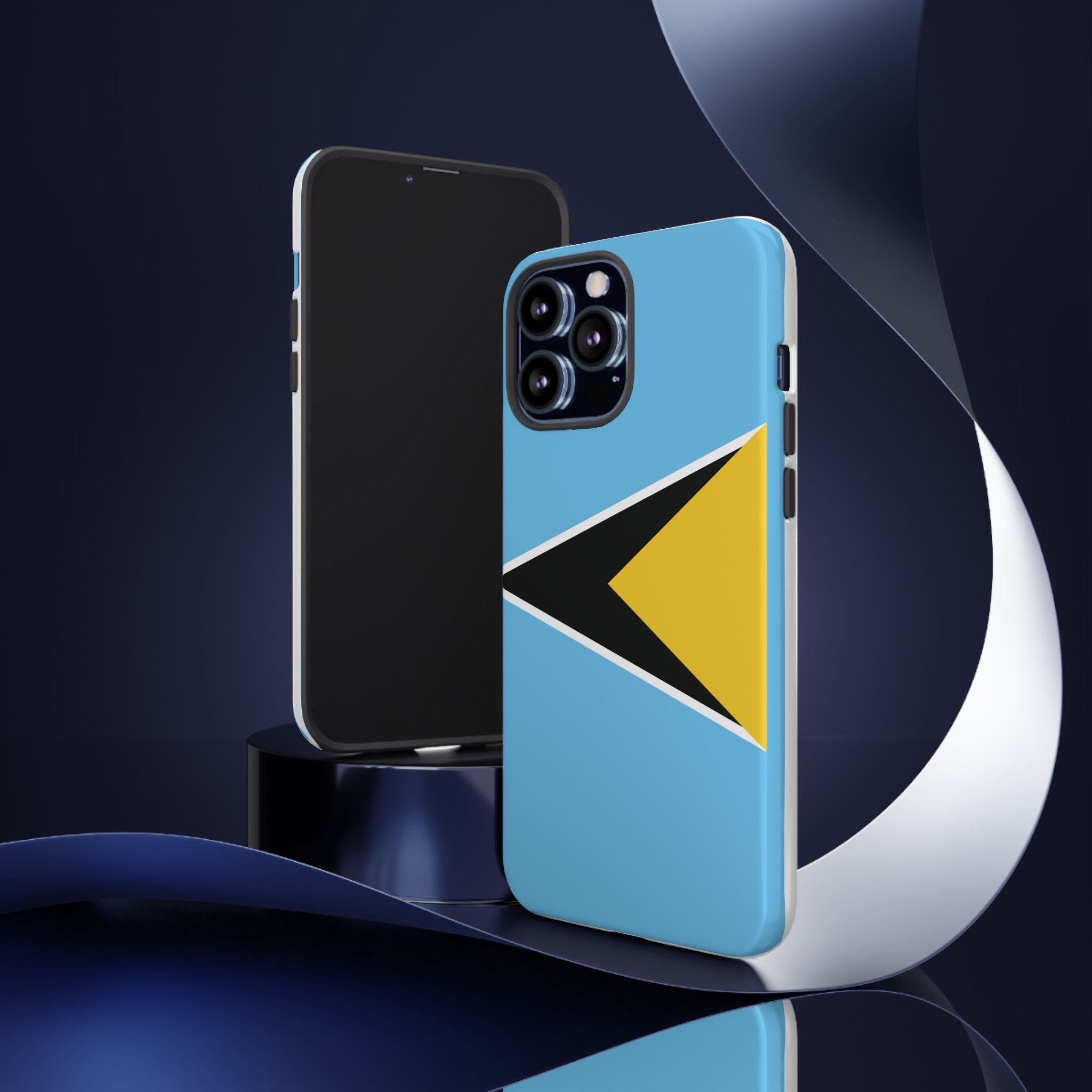 St Lucia Flag Tough Phone Case - Irie Blues Boutique