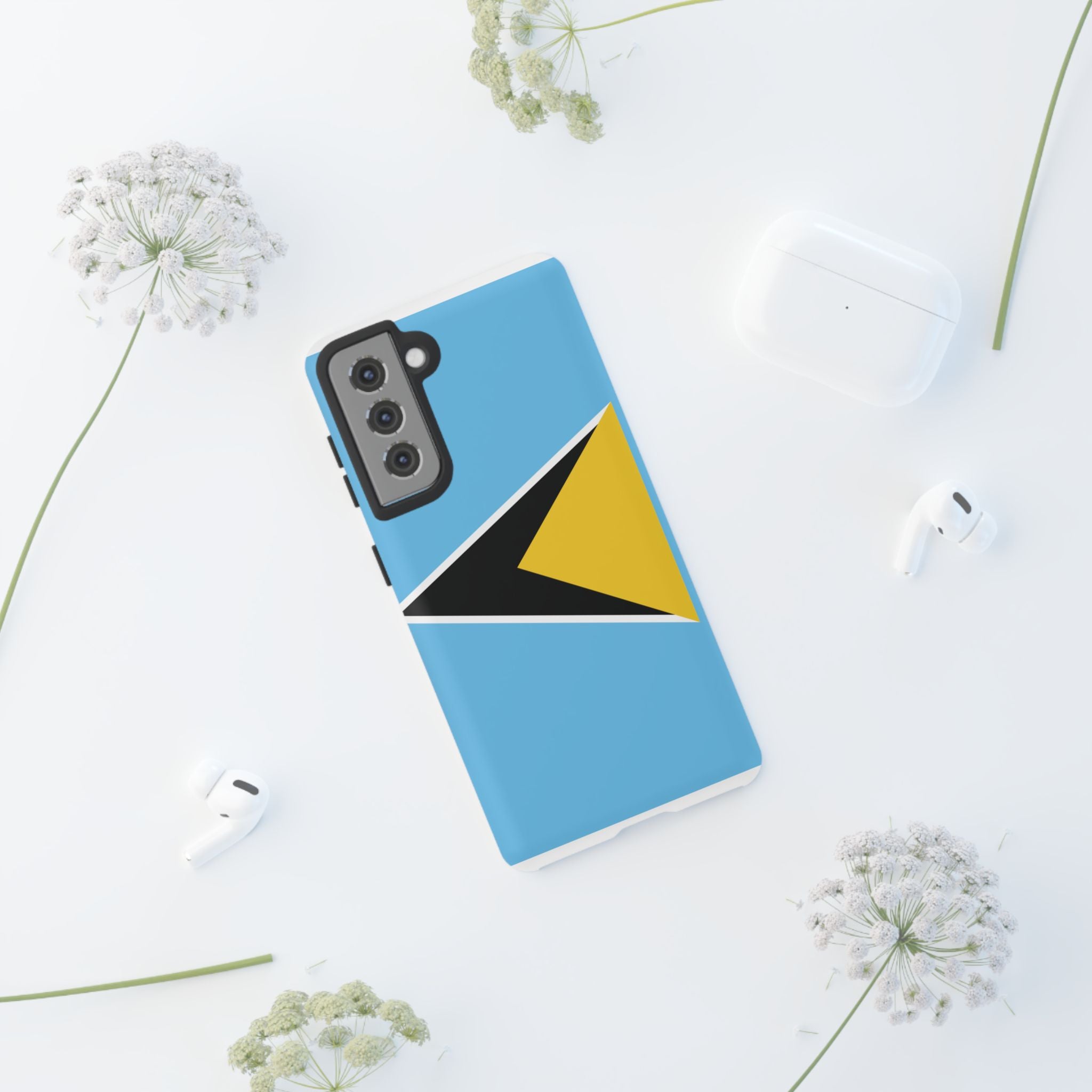 St Lucia Flag Tough Phone Case - Irie Blues Boutique