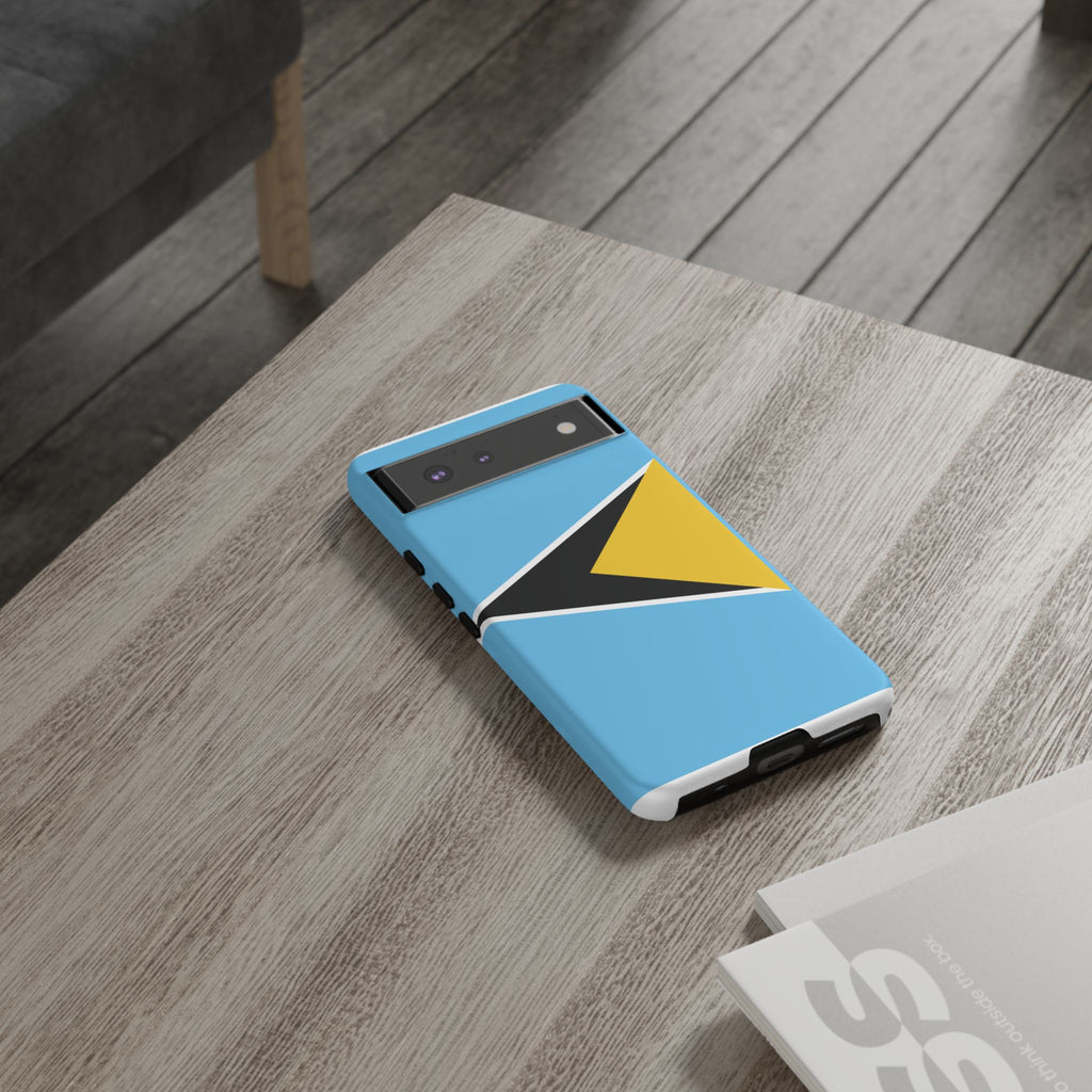 St Lucia Flag Tough Phone Case - Irie Blues Boutique