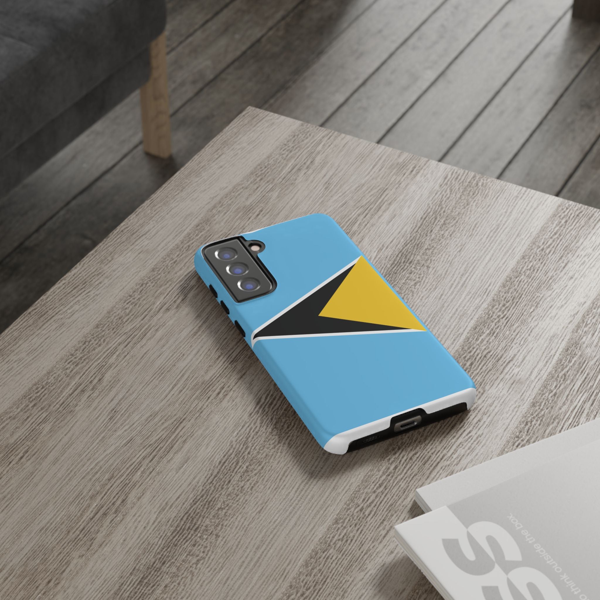 St Lucia Flag Tough Phone Case - Irie Blues Boutique
