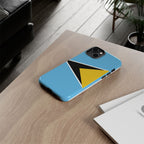 St Lucia Flag Tough Phone Case - Irie Blues Boutique