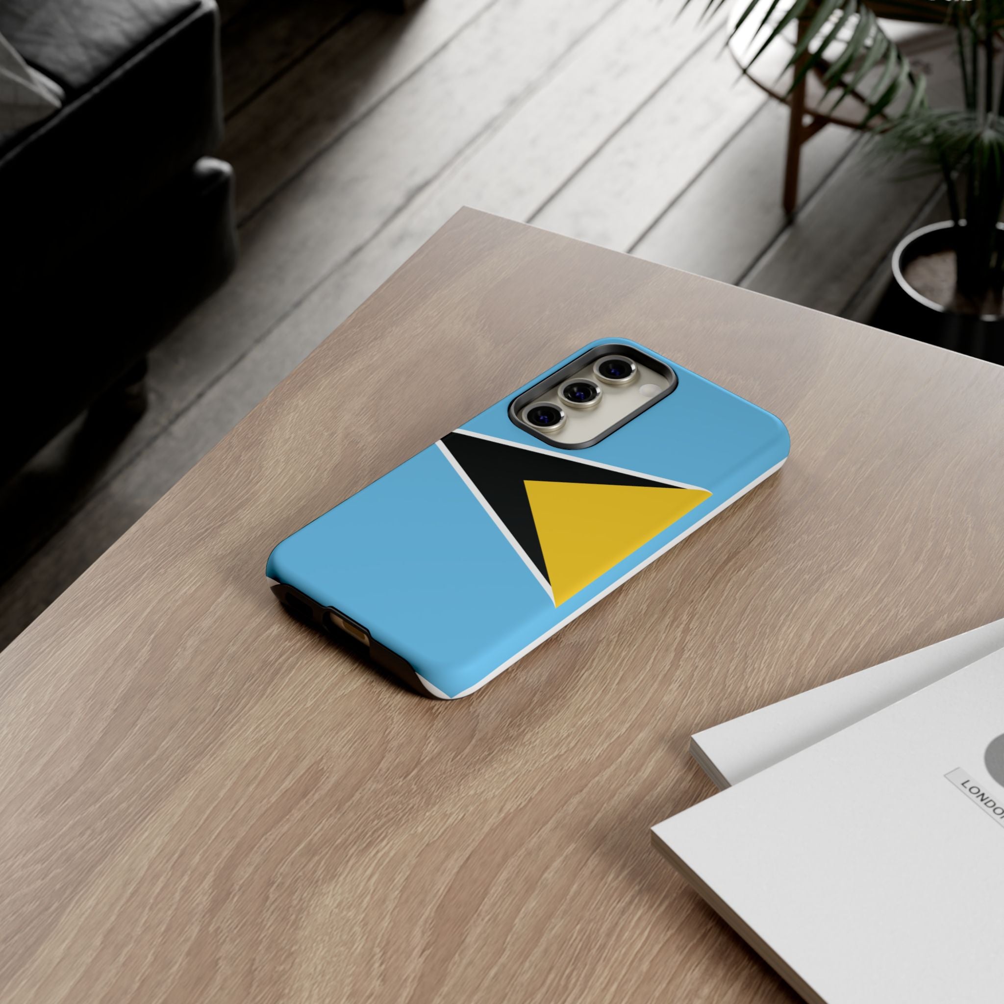St Lucia Flag Tough Phone Case - Irie Blues Boutique