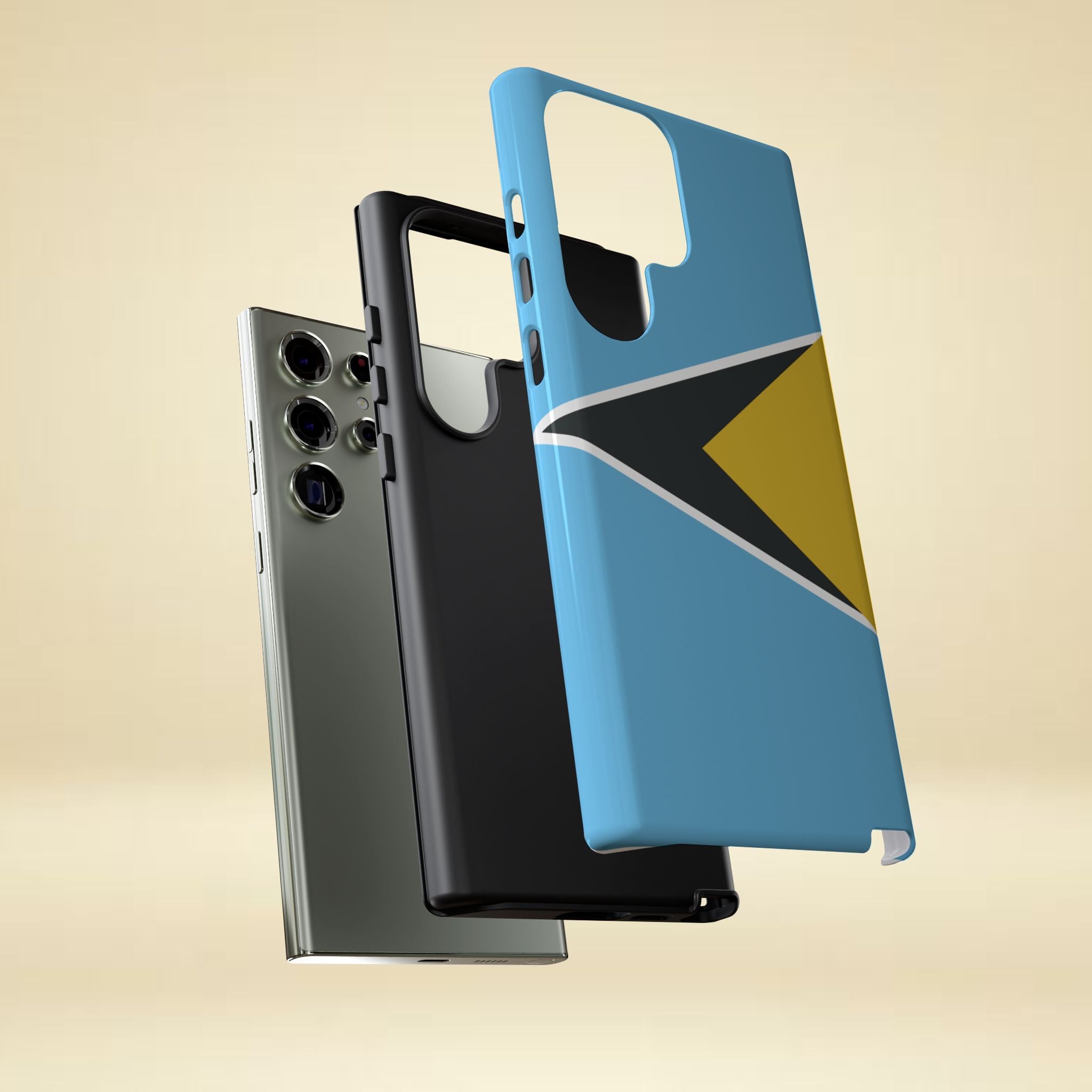 St Lucia Flag Tough Phone Case - Irie Blues Boutique