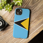 St Lucia Flag Tough Phone Case - Irie Blues Boutique
