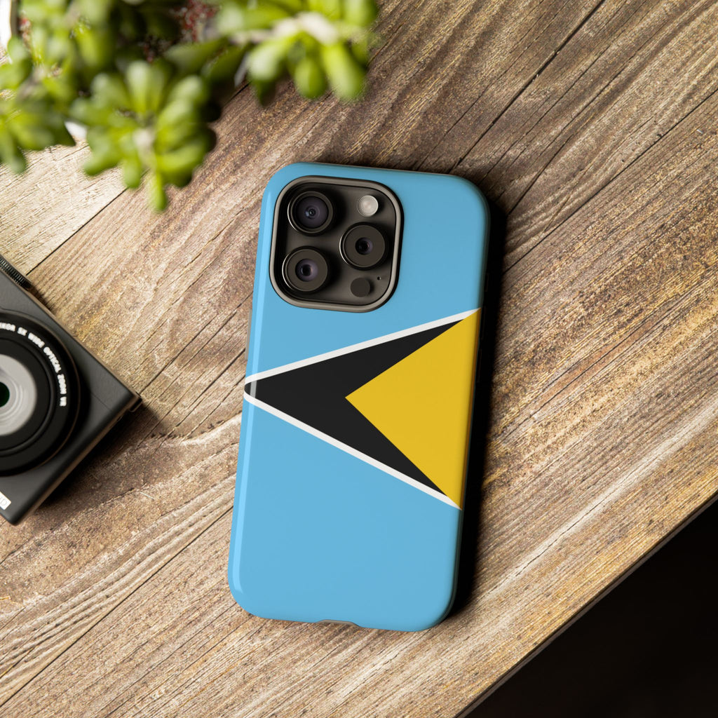 St Lucia Flag Tough Phone Case - Irie Blues Boutique