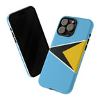 St Lucia Flag Tough Phone Case - Irie Blues Boutique
