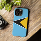 St Lucia Flag Tough Phone Case - Irie Blues Boutique
