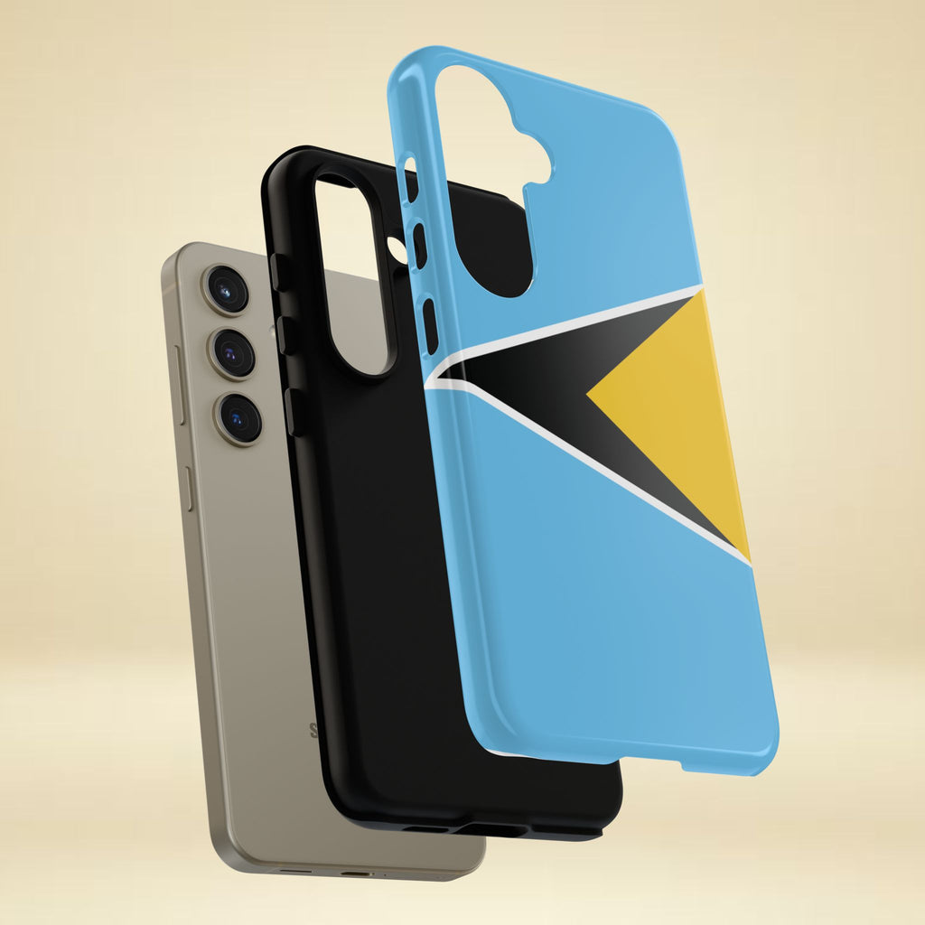 St Lucia Flag Tough Phone Case - Irie Blues Boutique