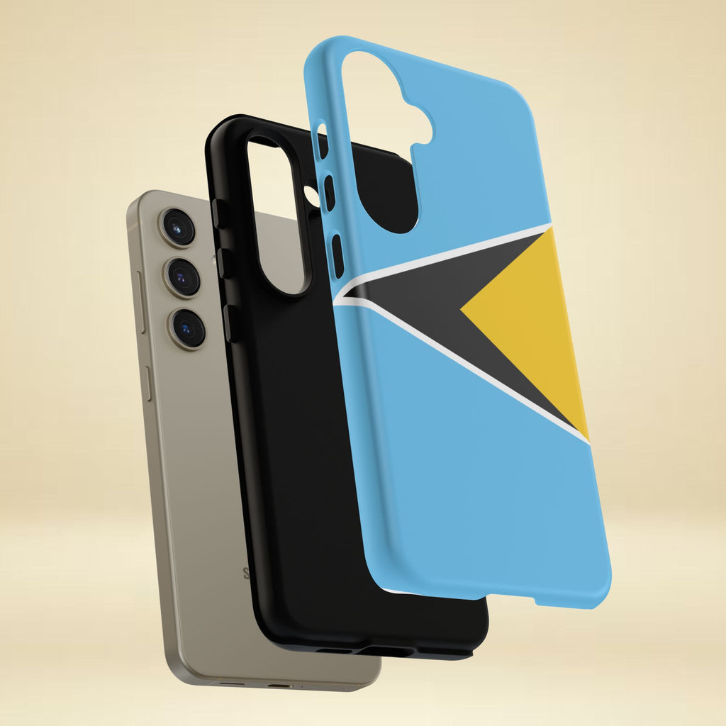 St Lucia Flag Tough Phone Case - Irie Blues Boutique
