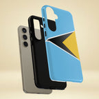 St Lucia Flag Tough Phone Case - Irie Blues Boutique