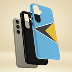 St Lucia Flag Tough Phone Case - Irie Blues Boutique