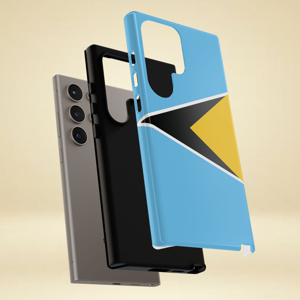 St Lucia Flag Tough Phone Case - Irie Blues Boutique