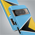 St Lucia Flag Tough Phone Case - Irie Blues Boutique