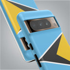 St Lucia Flag Tough Phone Case - Irie Blues Boutique