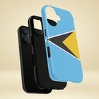 St Lucia Flag Tough Phone Case - Irie Blues Boutique