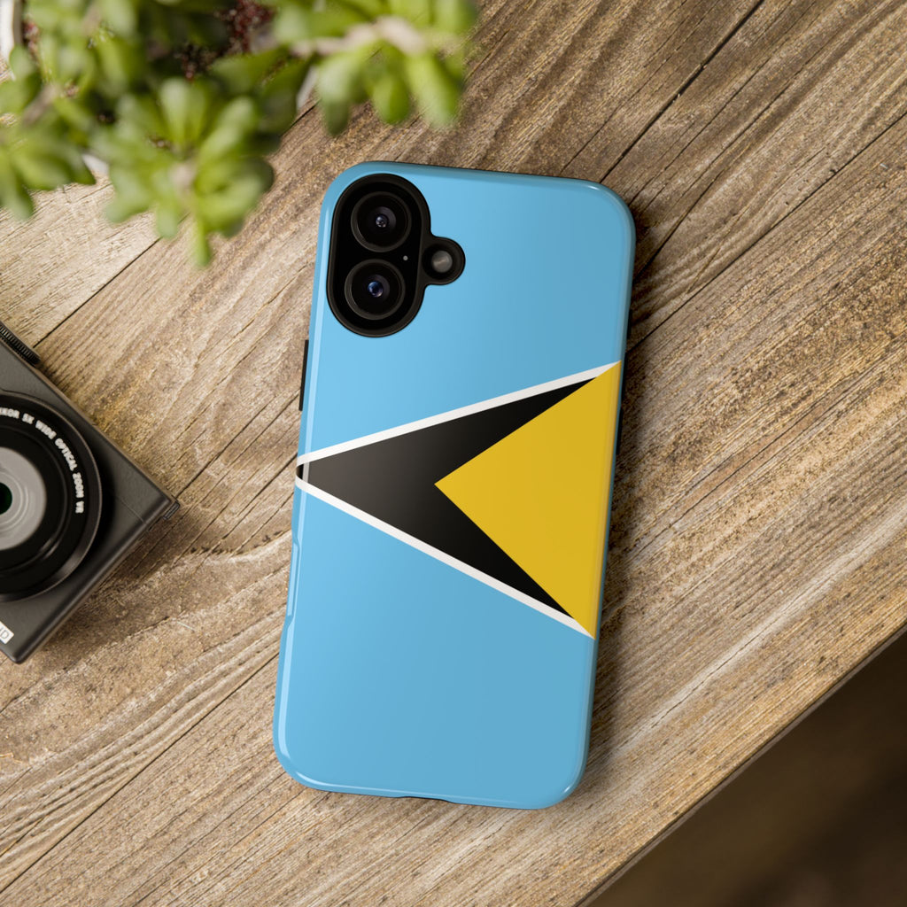 St Lucia Flag Tough Phone Case - Irie Blues Boutique