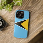 St Lucia Flag Tough Phone Case - Irie Blues Boutique