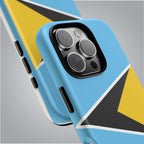 St Lucia Flag Tough Phone Case - Irie Blues Boutique