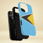 St Lucia Flag Tough Phone Case - Irie Blues Boutique