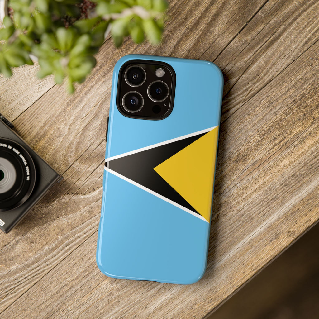 St Lucia Flag Tough Phone Case - Irie Blues Boutique