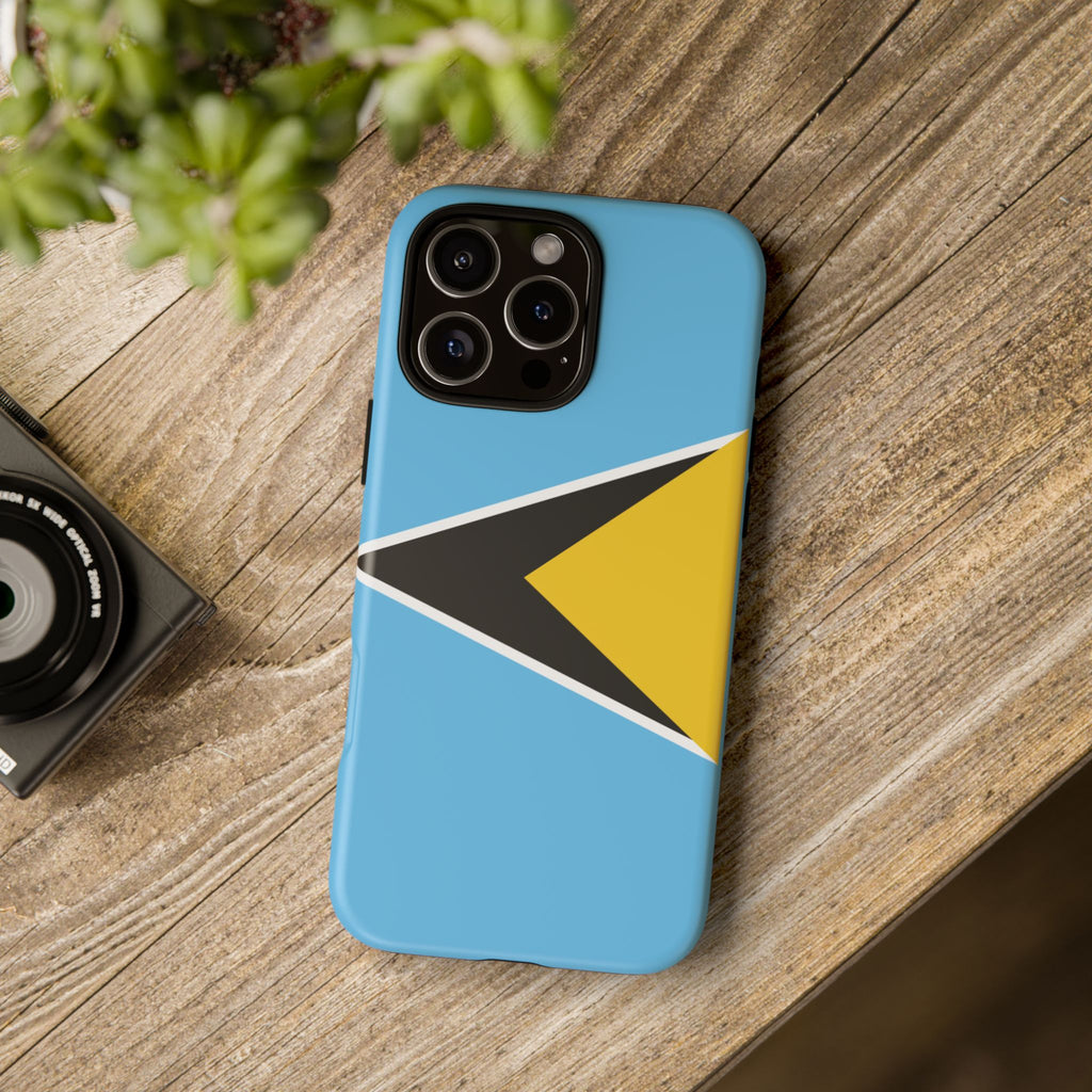 St Lucia Flag Tough Phone Case - Irie Blues Boutique