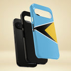 St Lucia Flag Tough Phone Case - Irie Blues Boutique