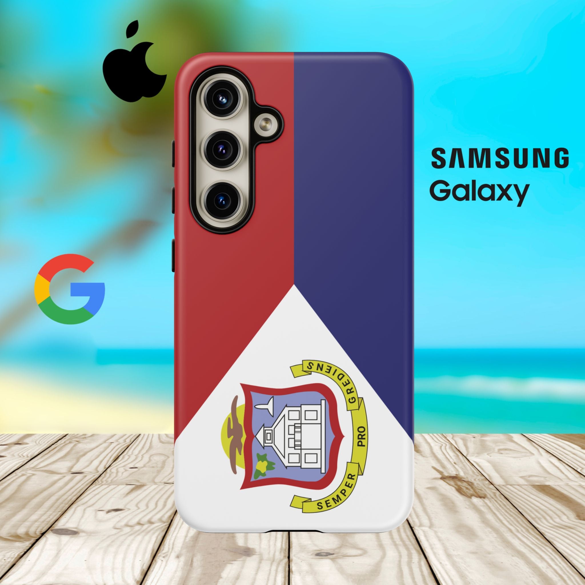 St. Martin Flag Tough Phone Case - Irie Blues Boutique