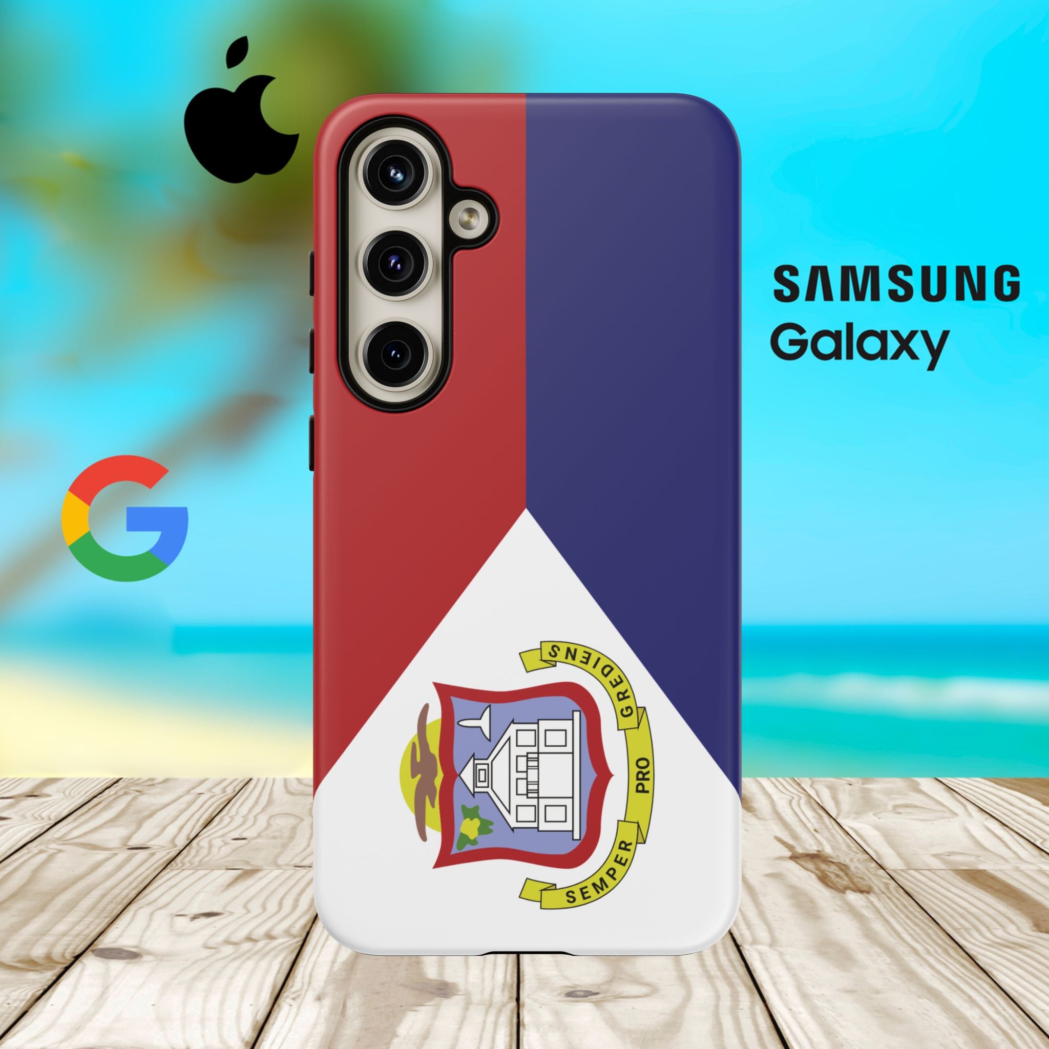 St. Martin Flag Tough Phone Case - Irie Blues Boutique