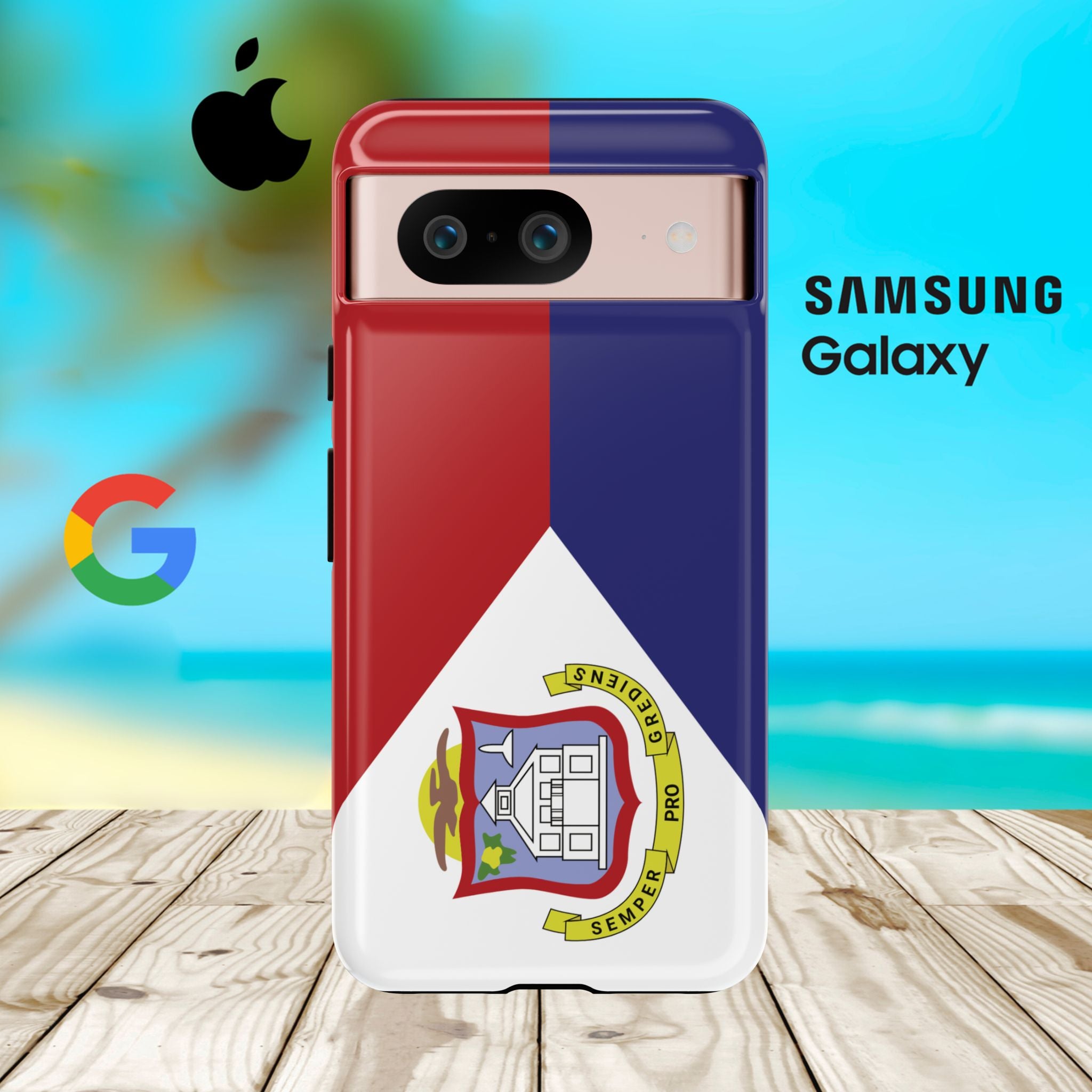 St. Martin Flag Tough Phone Case - Irie Blues Boutique