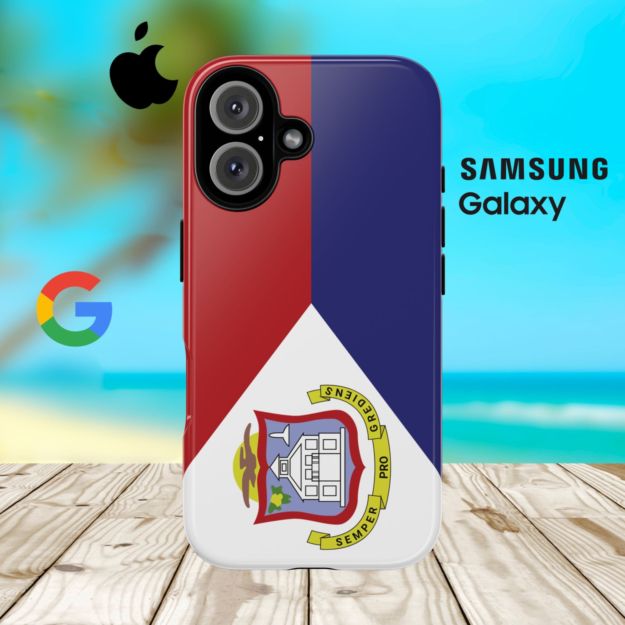 St. Martin Flag Tough Phone Case - Irie Blues Boutique