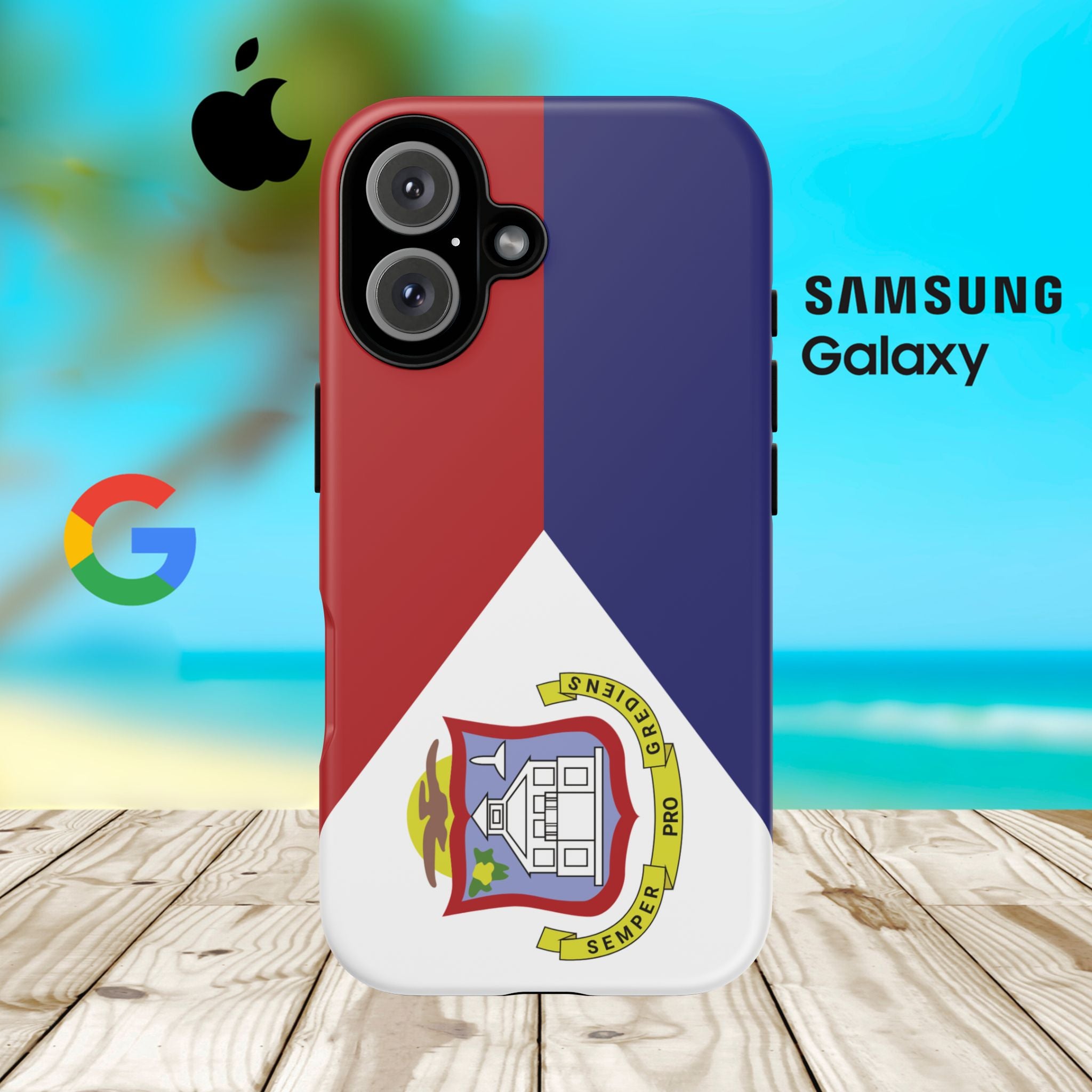 St. Martin Flag Tough Phone Case - Irie Blues Boutique