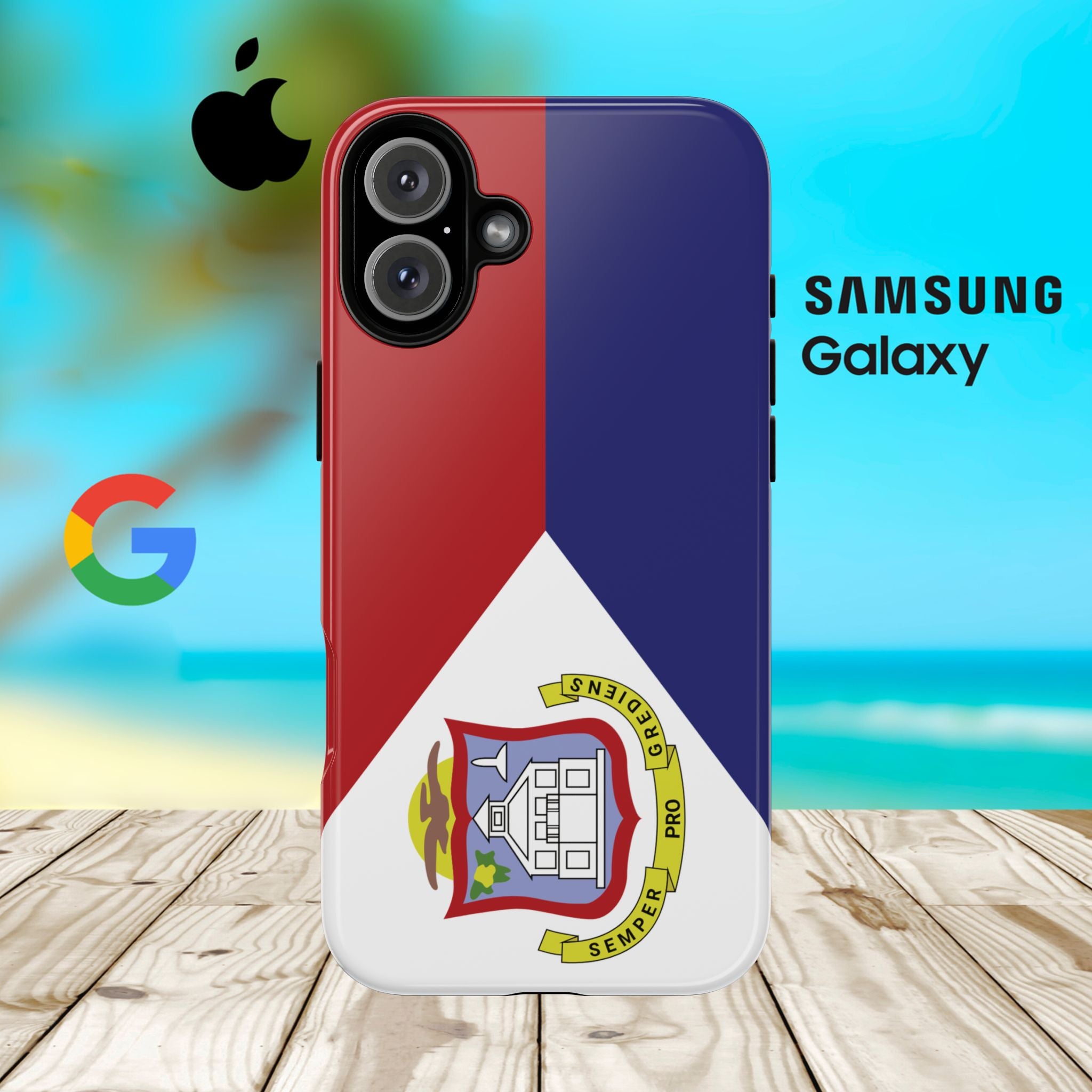 St. Martin Flag Tough Phone Case - Irie Blues Boutique