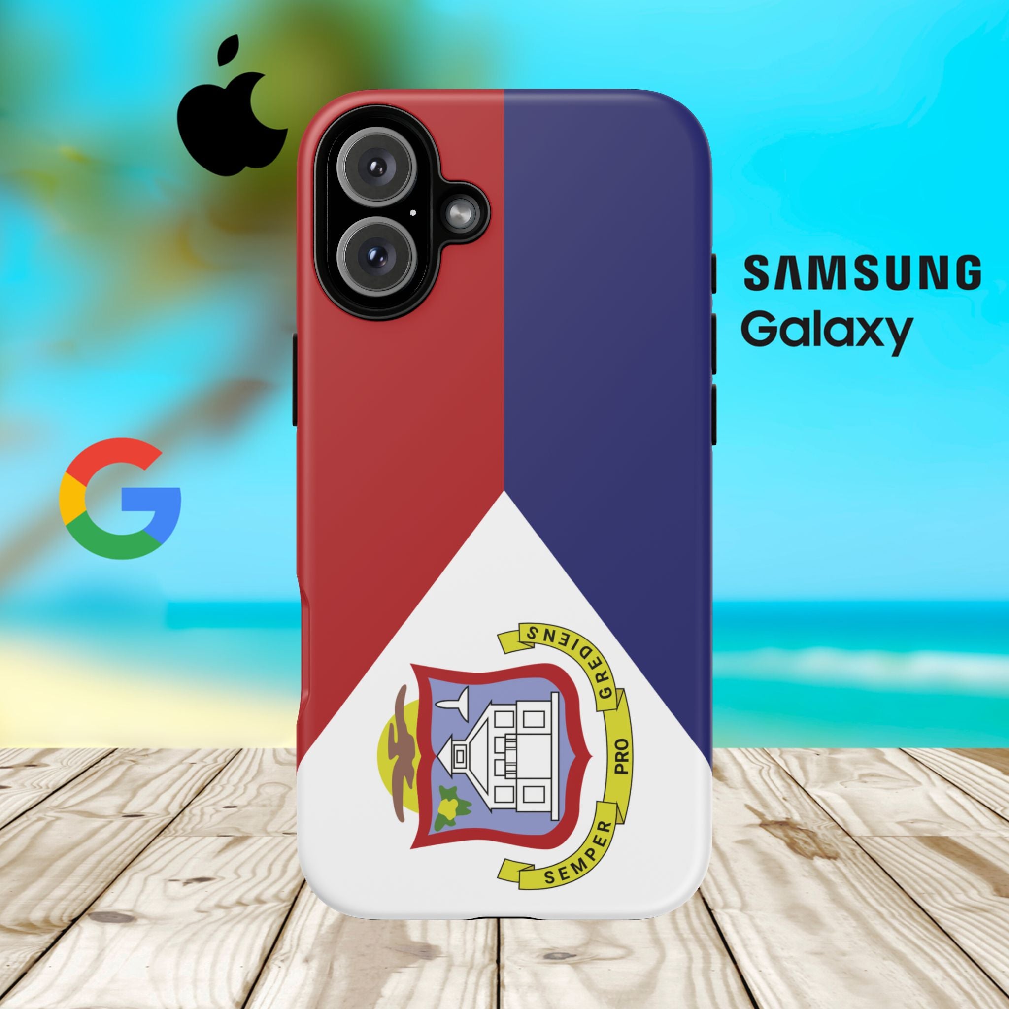 St. Martin Flag Tough Phone Case - Irie Blues Boutique