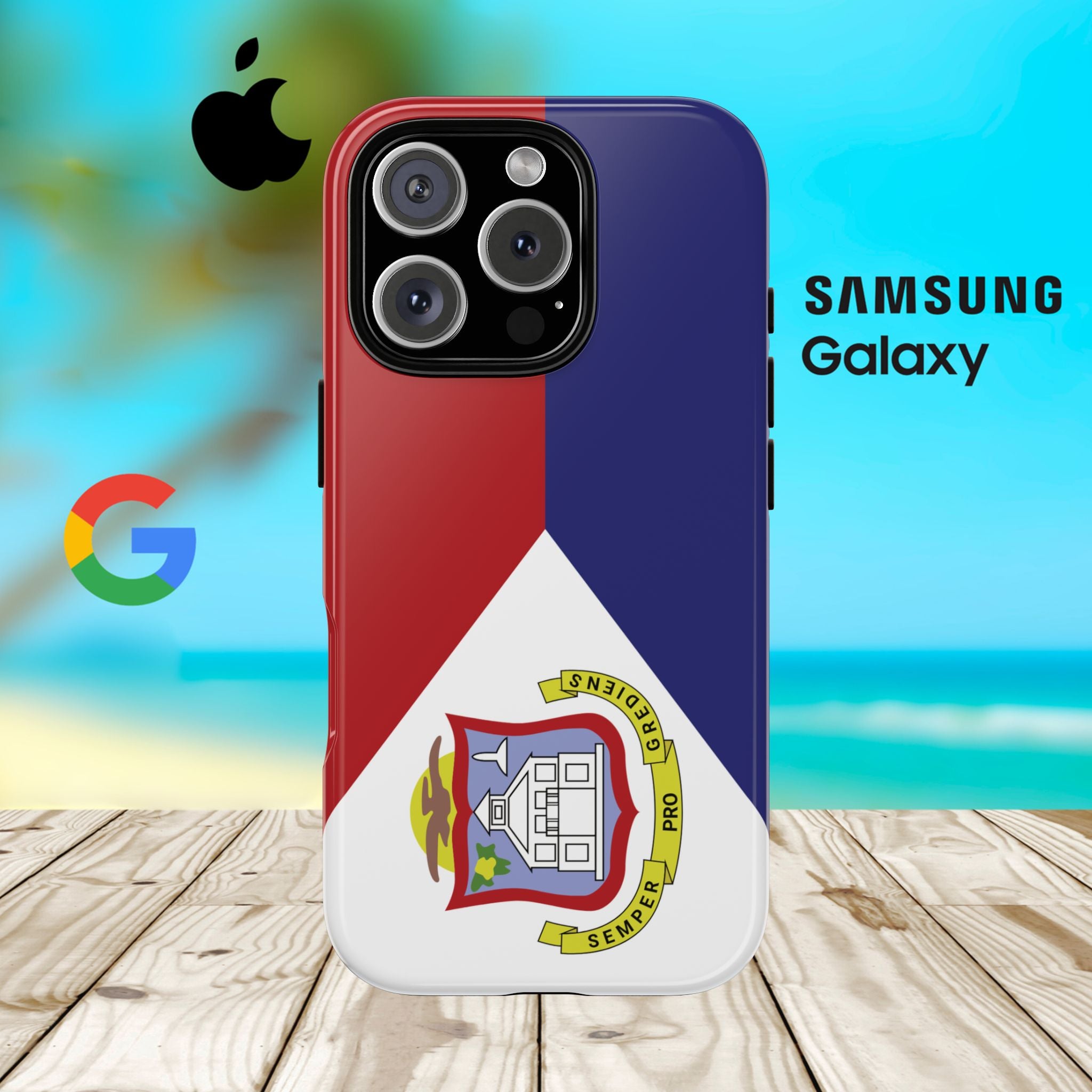 St. Martin Flag Tough Phone Case - Irie Blues Boutique