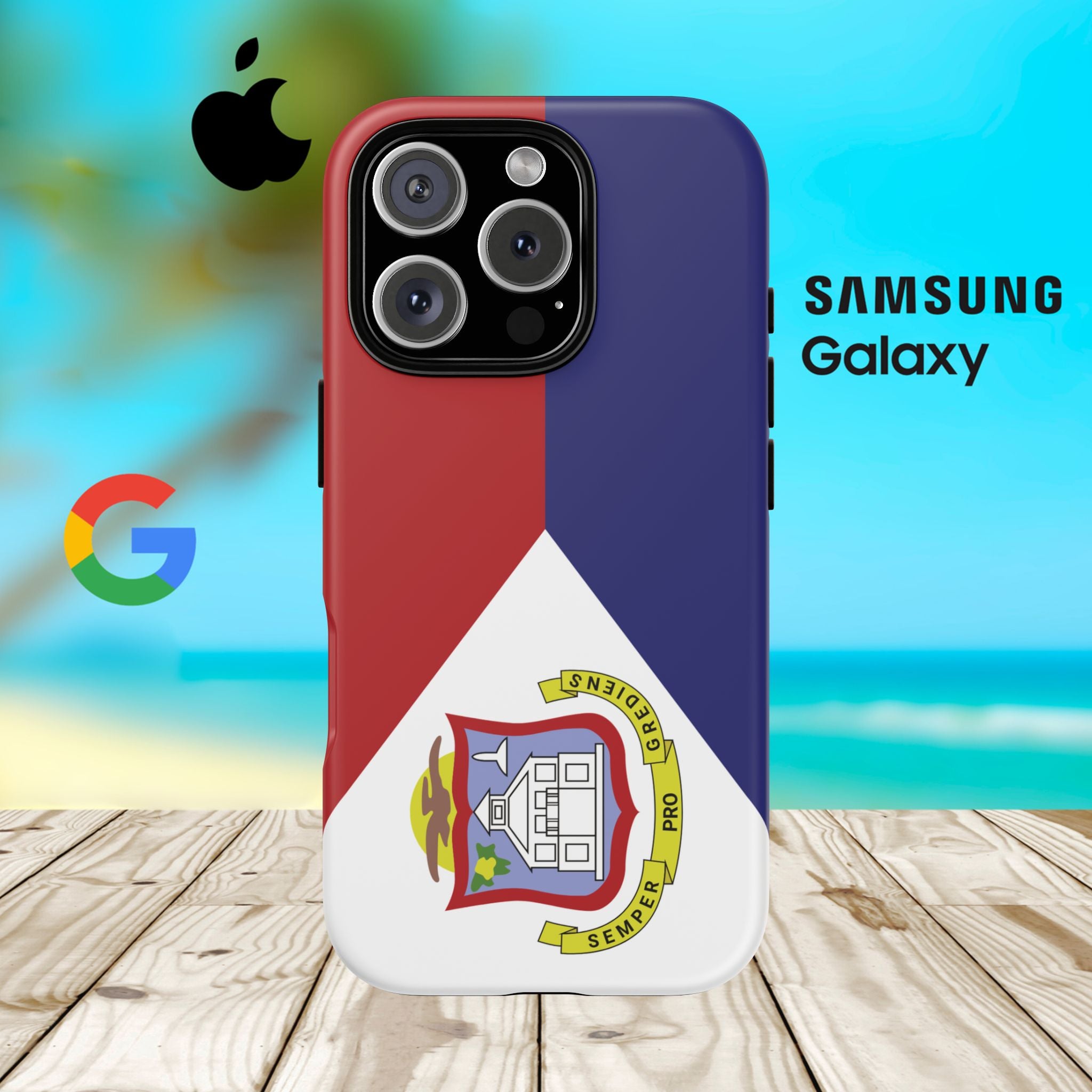 St. Martin Flag Tough Phone Case - Irie Blues Boutique