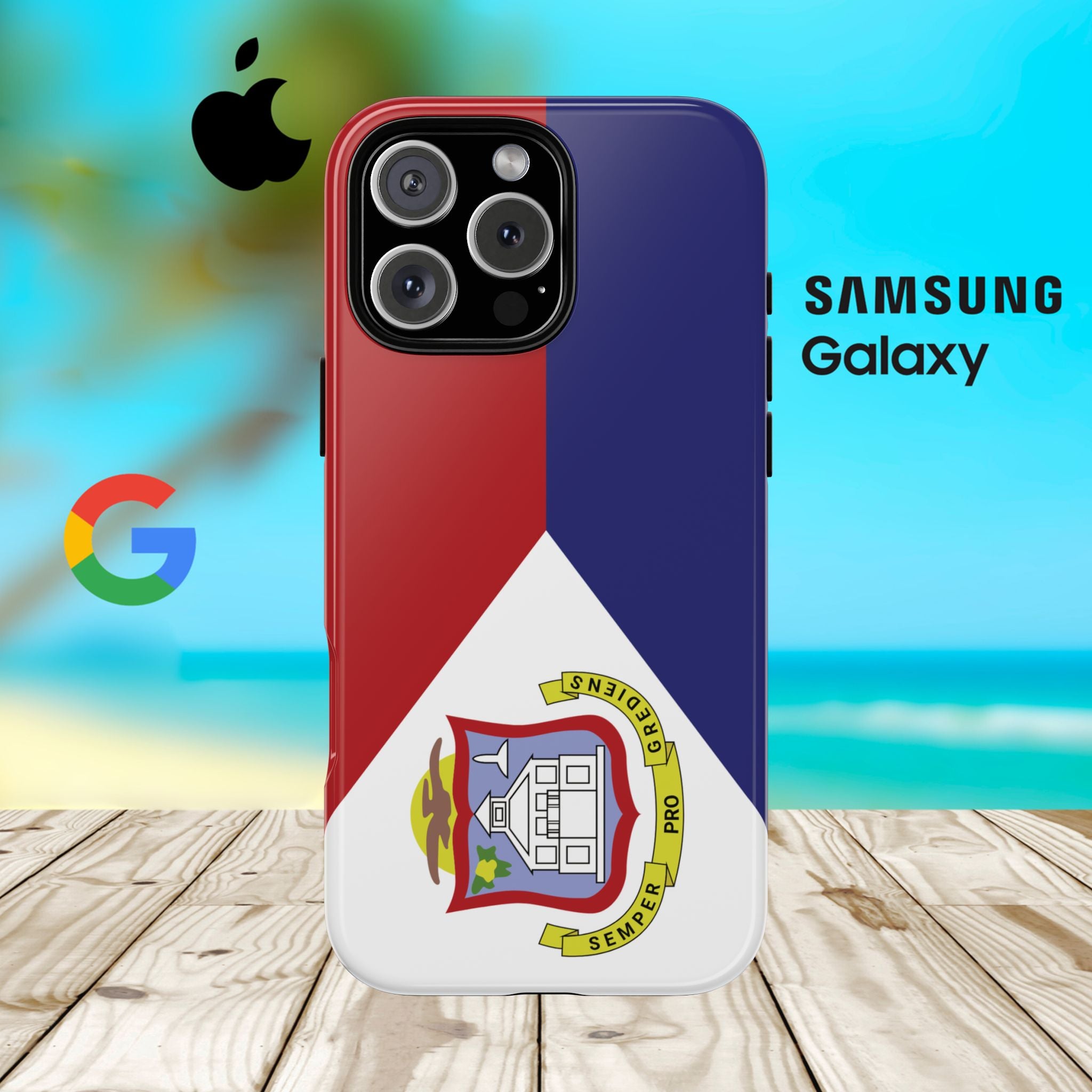 St. Martin Flag Tough Phone Case - Irie Blues Boutique