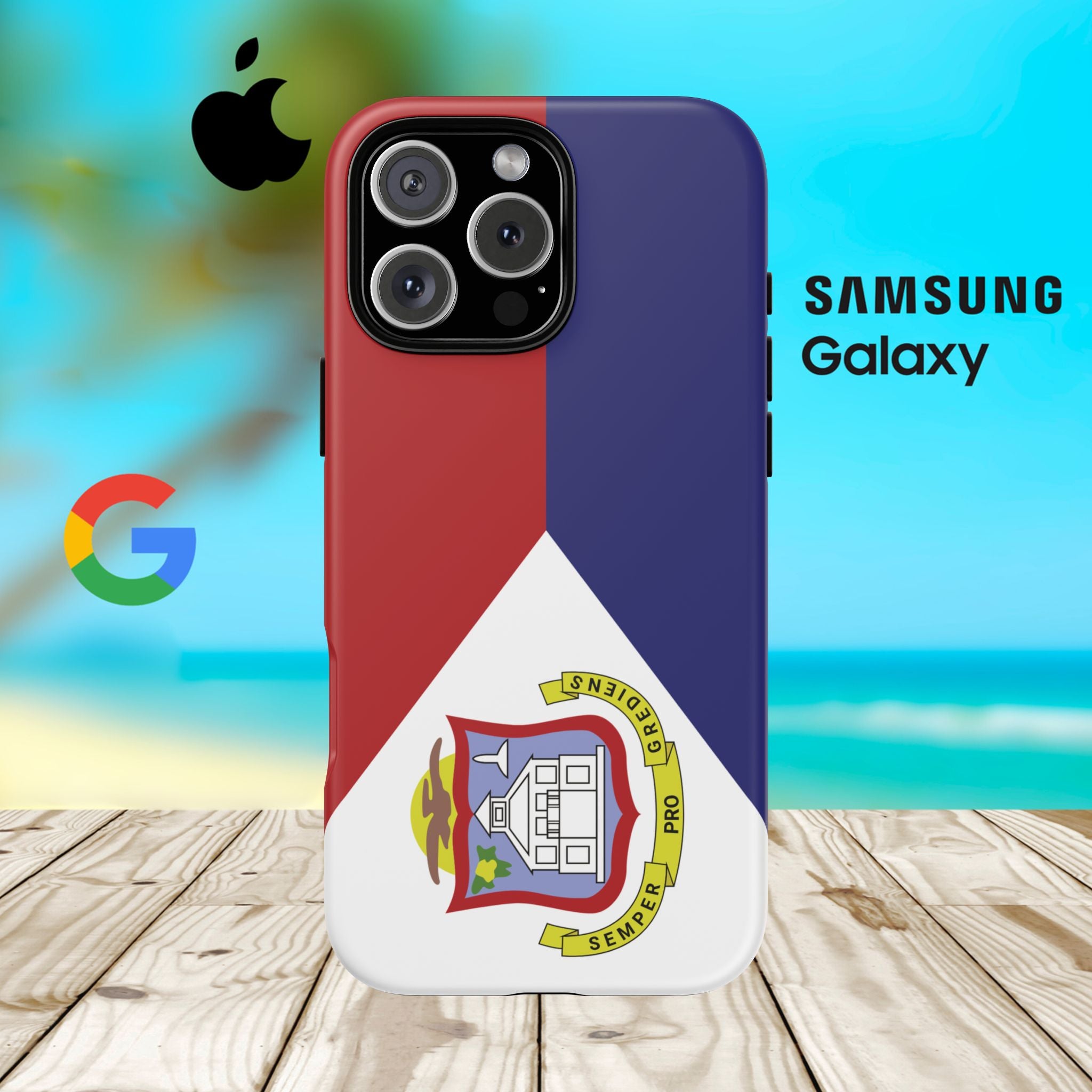 St. Martin Flag Tough Phone Case - Irie Blues Boutique