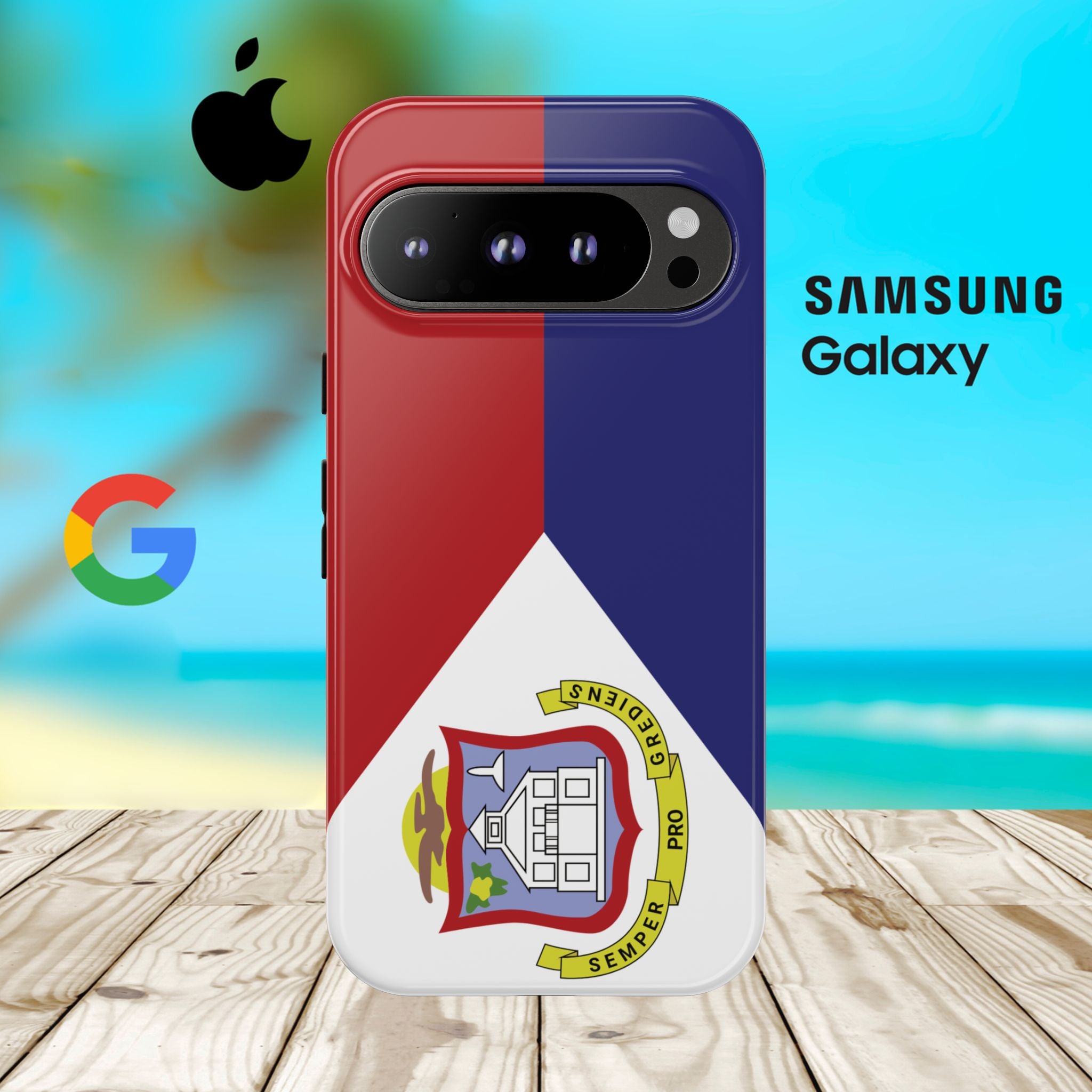 St. Martin Flag Tough Phone Case - Irie Blues Boutique